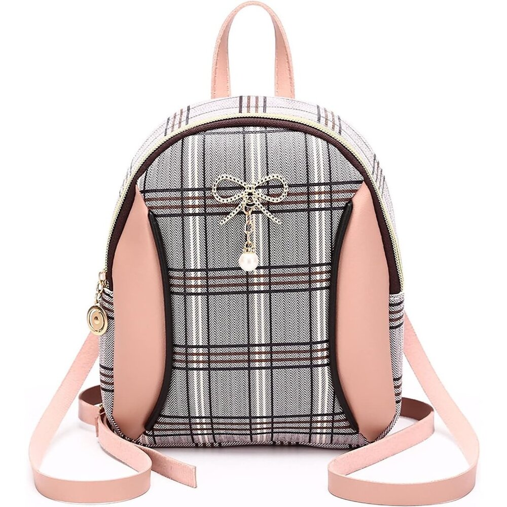 New Women Small Backpack Purse, Lightweight Crossbody Wallet Bag - Pink 3